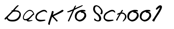 Back To School font preview